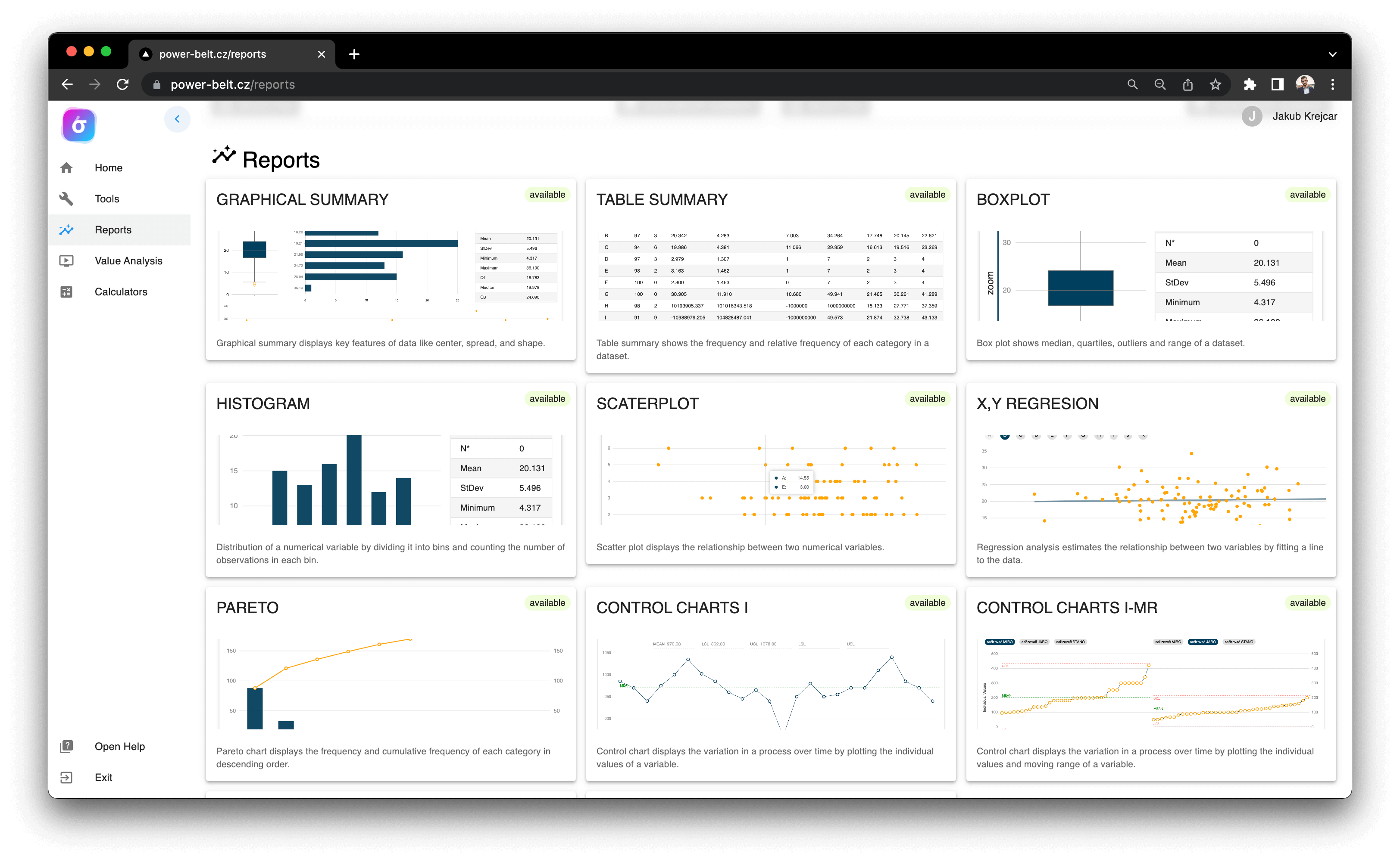 Six Sigma Reporting